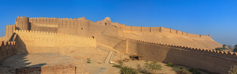 Kot Diji Fort. formally known as Fort Ahmadabad, is an 18th-century Talpur-era fort located in the town of Kot Diji in Khairpur District, Pakistan, © Nadeem Khawar