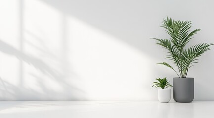 Minimalist Interior,  Plants in Sunlight