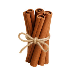 Bundled Cinnamon Sticks Tied with Twine for Culinary Decoration