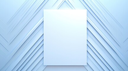 Blank White Paper Mockup on Abstract Blue Background