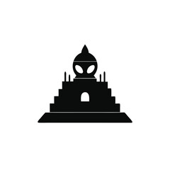 alien temple black silhouette