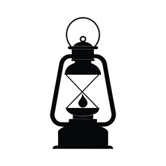 camping lantern black silhouette