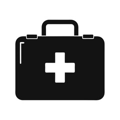Obraz premium first aid kit black silhouette