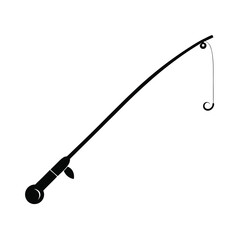fishing rod black silhouette