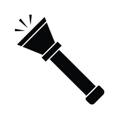 flashlight beam icon black silhouette