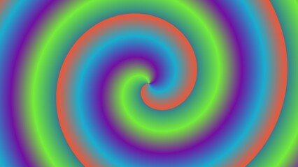 Hypnotic swirling rainbow spiral with vibrant gradient colors