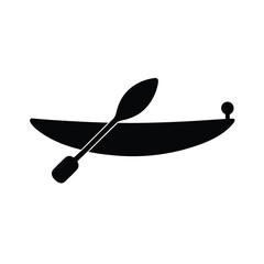 kayak icon black silhouette