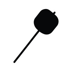 marshmallow on stick black silhouette