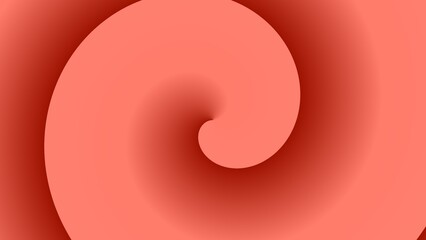 Abstract coral spiral with gradient shading