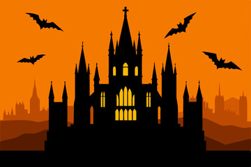 Obraz premium silhouette of church