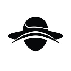 sun hat black silhouette