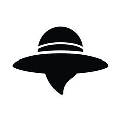 sun hat black silhouette