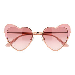 Red-pink gradient heart sunglasses.