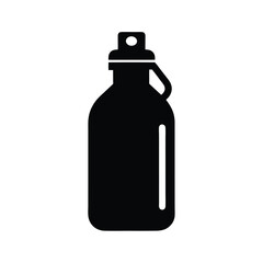 water bottle black silhouette