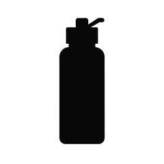 water bottle black silhouette