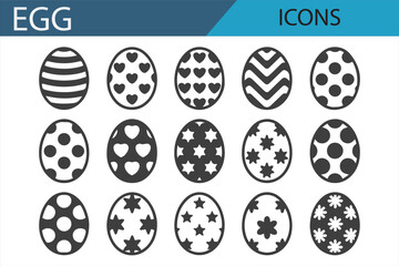 Seasonal Egg Icons for Creative Holiday Designs