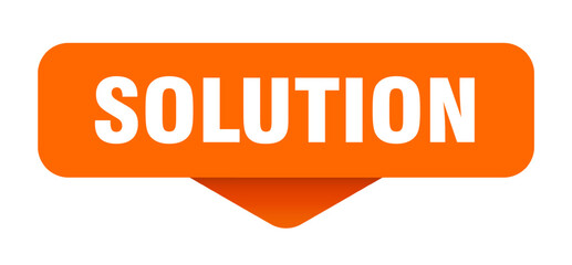 solution sticker. solution sign on transparent background