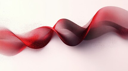 Abstract red and black wave design on light background