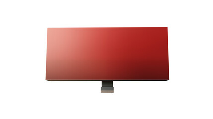 Sleek Red Screen Display Mockup Perfect for Technology Presentations and Branding Designs