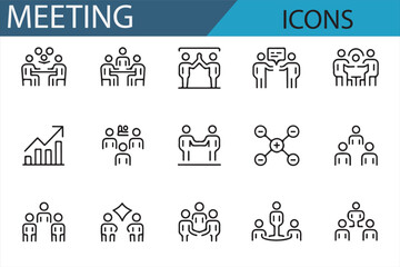 Business Meeting and Strategy Planning Icon Collection