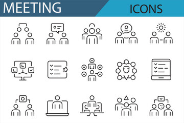 Teamwork and Meeting Symbol Pack for Business Use