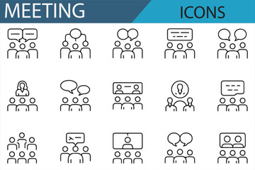 Set of Collaborative Icons for Professional Projects