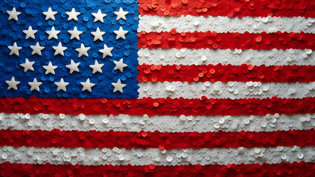 United States of America flag vector illustration background isolated white  - Powered by Adobe
