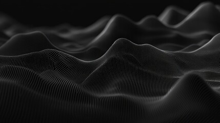 Abstract digital representation of undulating dark forms.