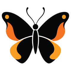Butterfly vector illustration, a beautiful insect with intricate wing patterns, a summer design element