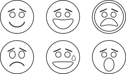 Reaction face emoji seat vector illustration