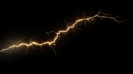Fototapeta premium Electric lightning bolt strikes across a dark sky during a stormy night