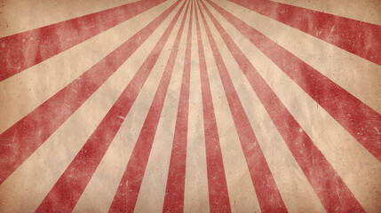 Vintage striped background featuring red and beige rays creating a dynamic retro design