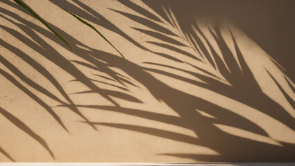 palm foliage shadows on wall