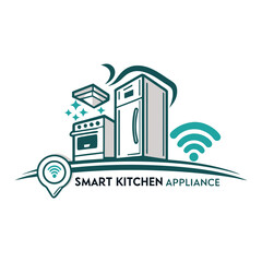 Home Appliance Logo for Smart Kitchen Brand – Sleek Vector Emblem for Modern Culinary Technology Company
