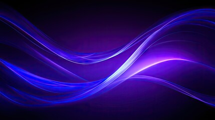 Naklejka premium Abstract design of vibrant, flowing lines in deep blue and purple hues.