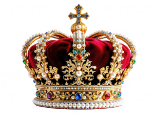 golden crown isolated on white