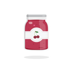 Cherry Jam Icon Vector Design.