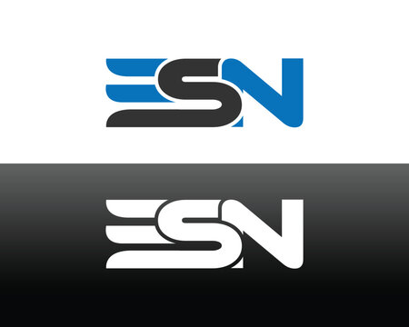 ESN initial monogram modern style logo vector template design suitable for a brand identity company and business name