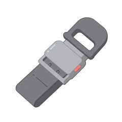 Grey Plastic Strap with Buckle