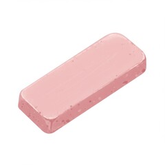 Pink Rectangular Candy on White Background