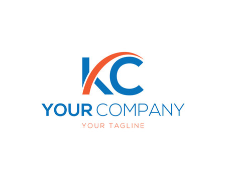 Modern KC initial letter logo vector template for company branding and corporate identity