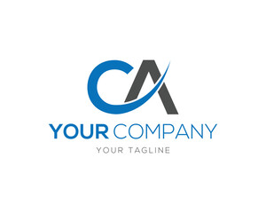Modern CA initial letter logo design vector template concept professional business brand identity symbol for company