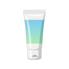 White Tube with Teal Gradient and Flip Cap
