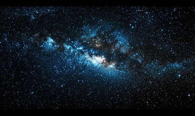 A celestial panorama showcasing a nebula, a cosmic cloud of gas and dust, amidst a backdrop of countless stars