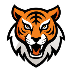 Obraz premium Tiger head mascot logo design vector