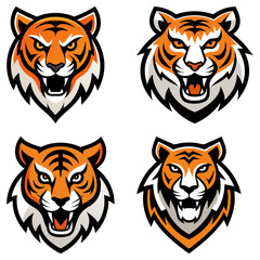 Fototapeta premium Tiger head mascot logo design vector