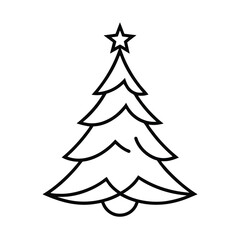 Fototapeta premium christmas tree vector illustration