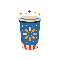 Paper Cup with Firework Design