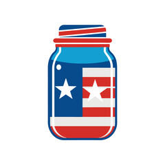 Patriotic Mason Jar