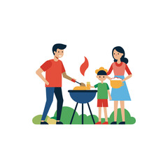 Family at Outdoor BBQ